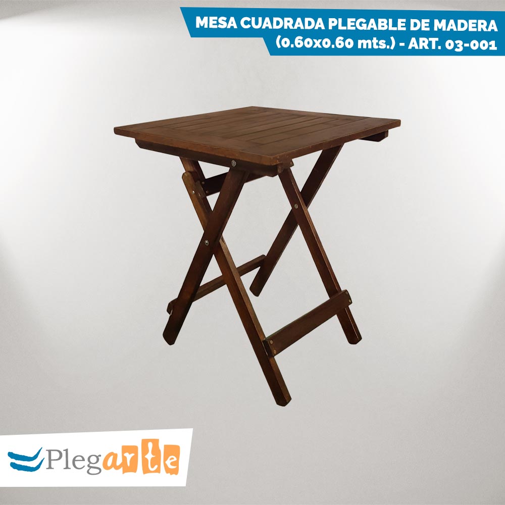 mesa plegable de madera
